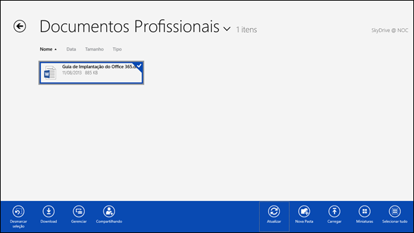 Configurando o SkyDrive Pro App para Windows 8 - 11